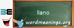 WordMeaning blackboard for llano